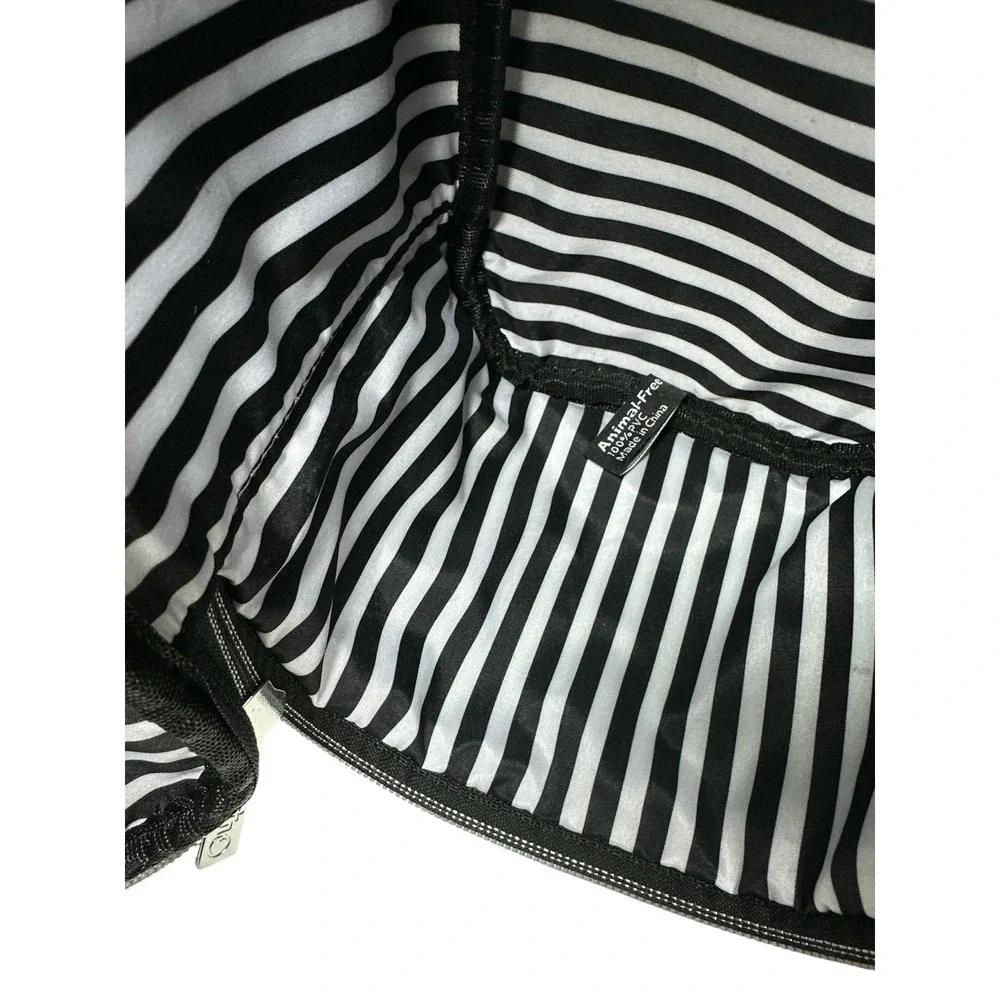 Marc Tetro Boston Terrier Black Top Handle Makeup/Travel Bag With Zip Closure